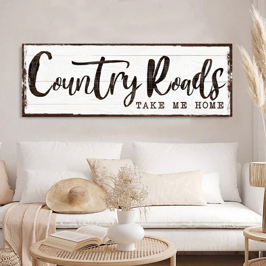 Country Roads Sign