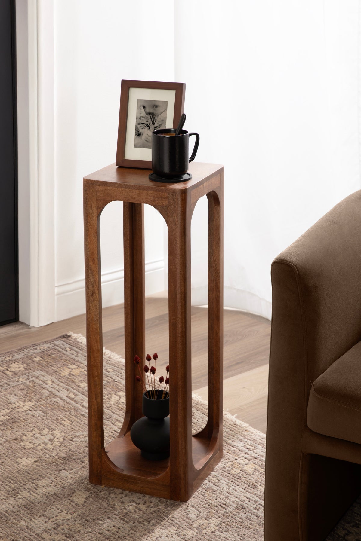 Square Wood Tea Table