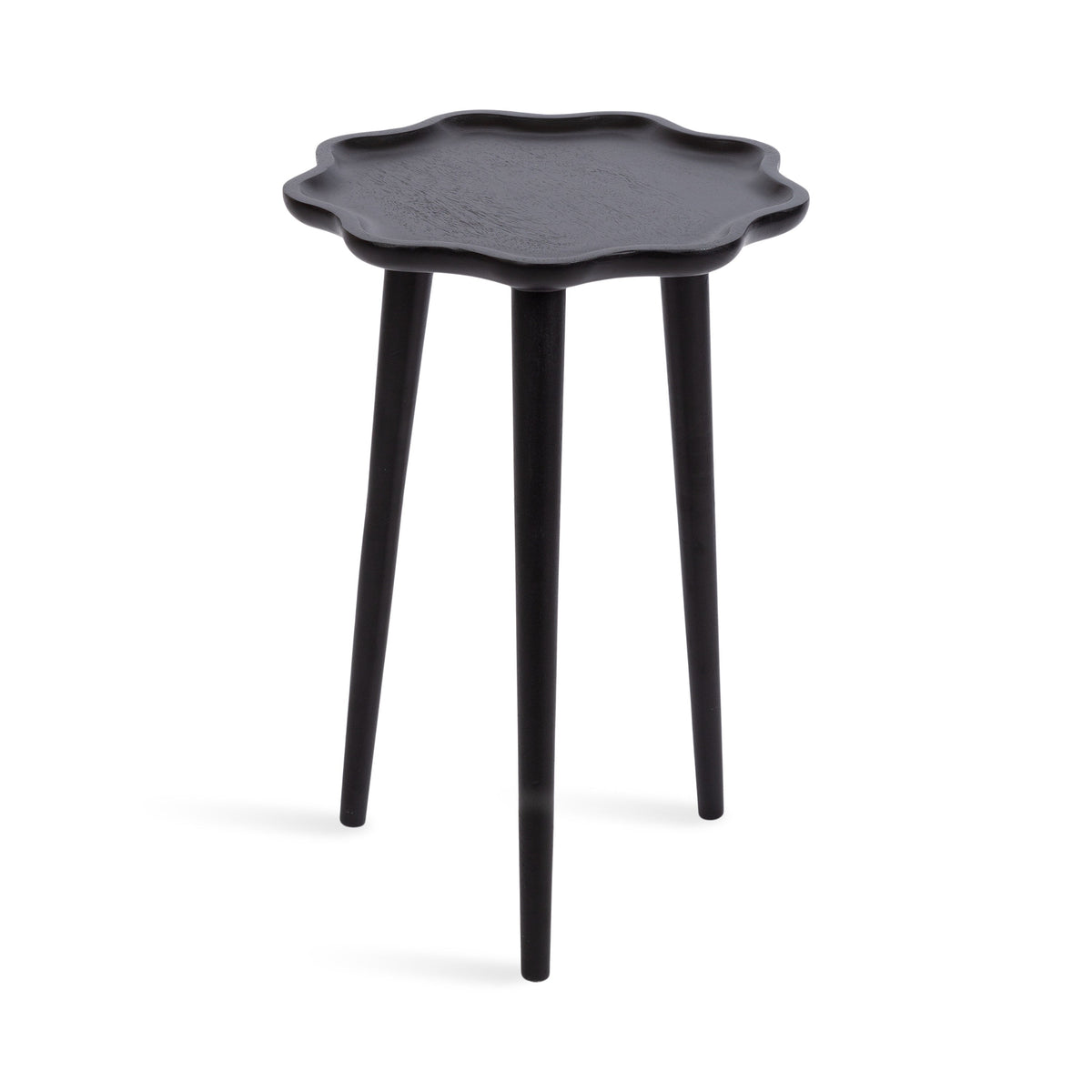 r Scallop Wood Side Table