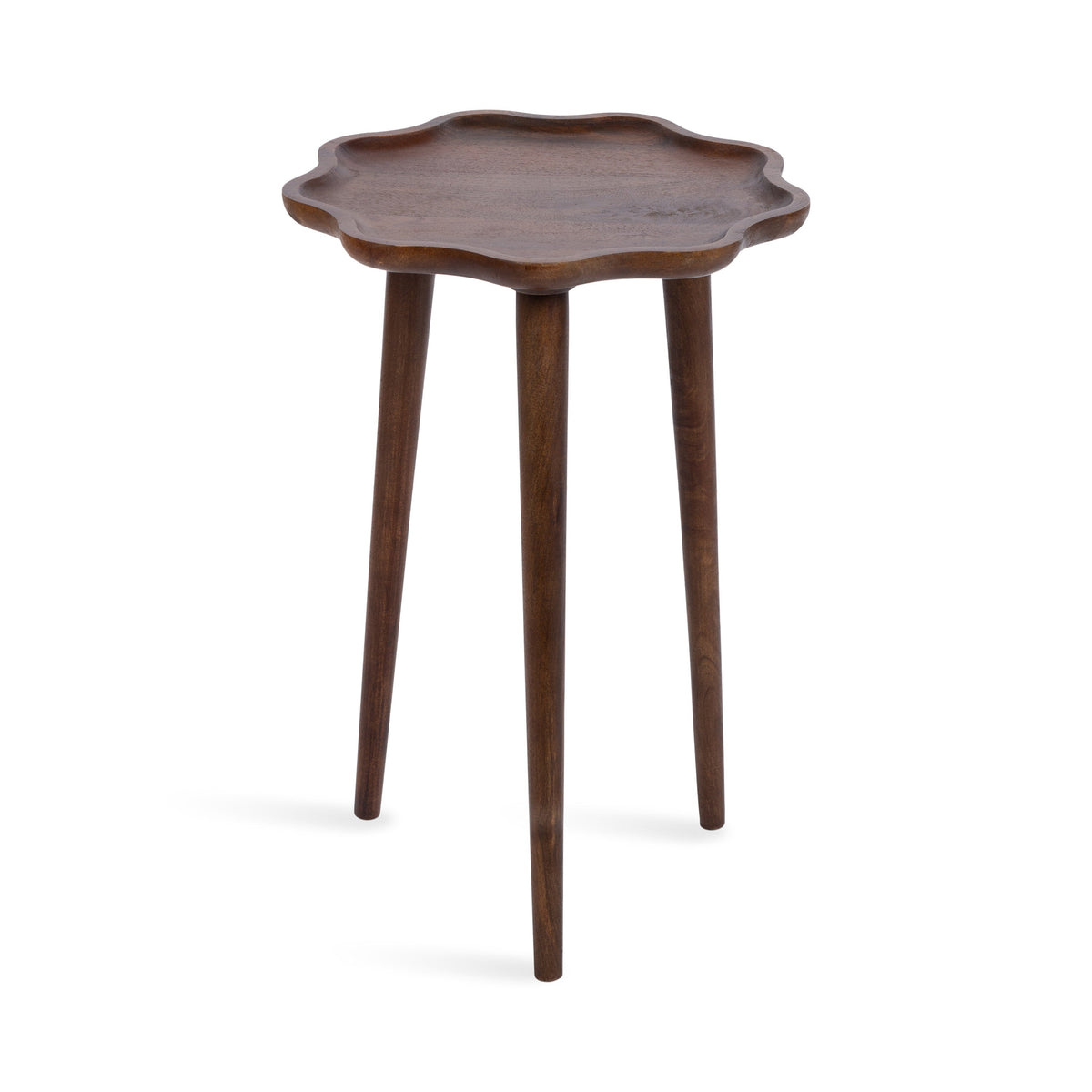 r Scallop Wood Side Table