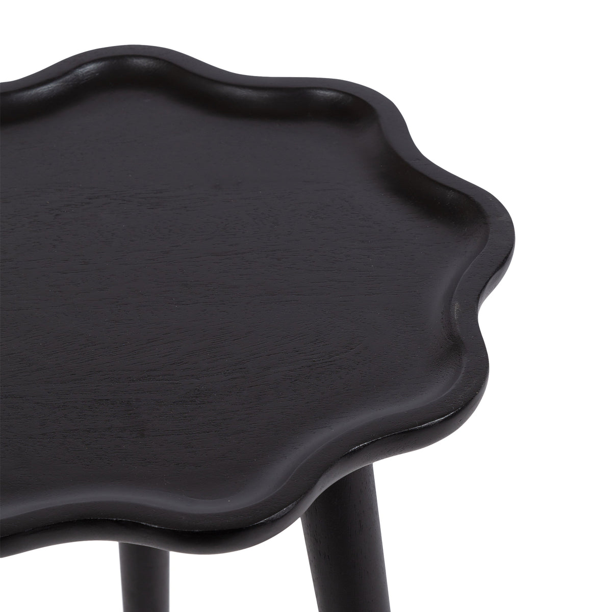 r Scallop Wood Side Table