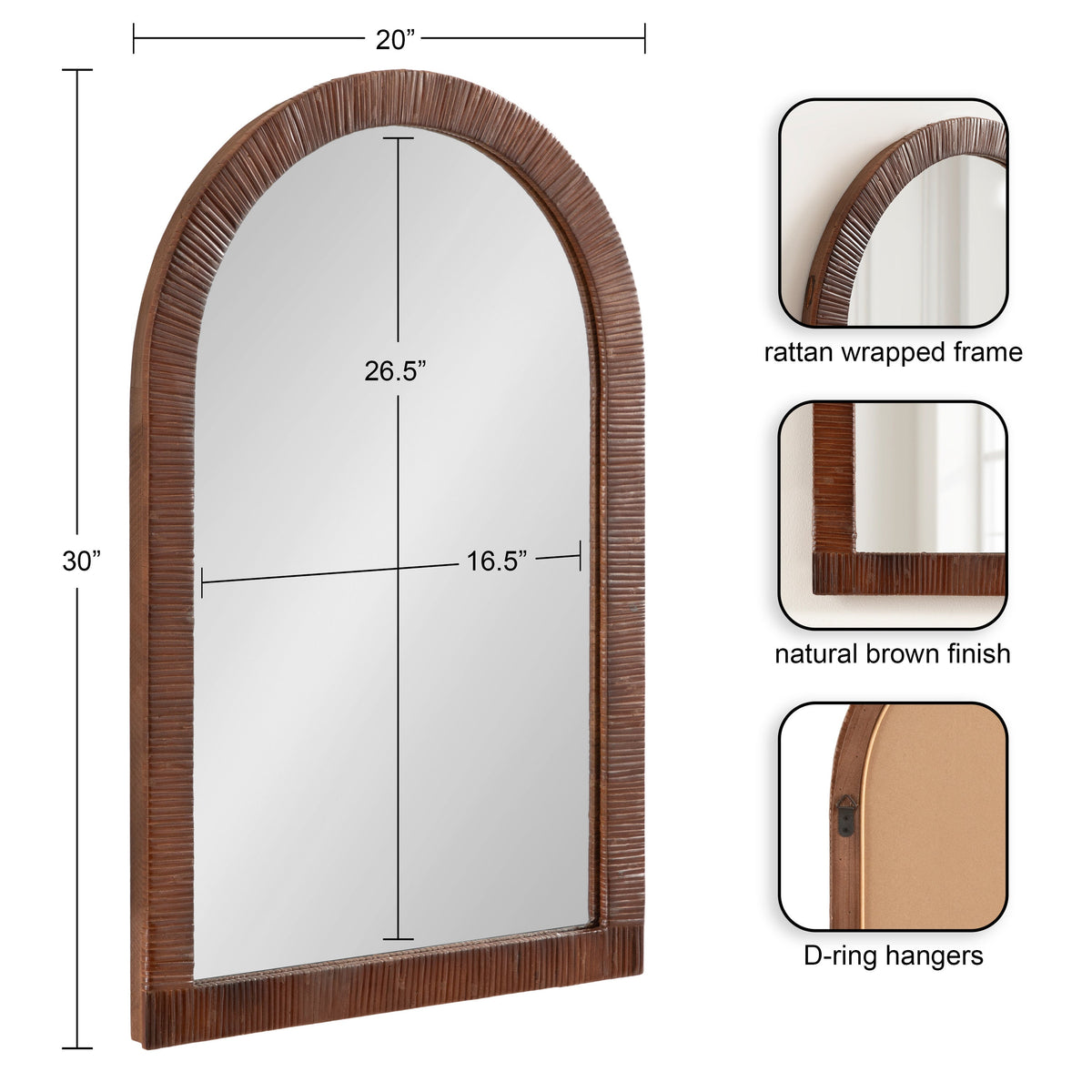 Arch Framed Wall Mirror