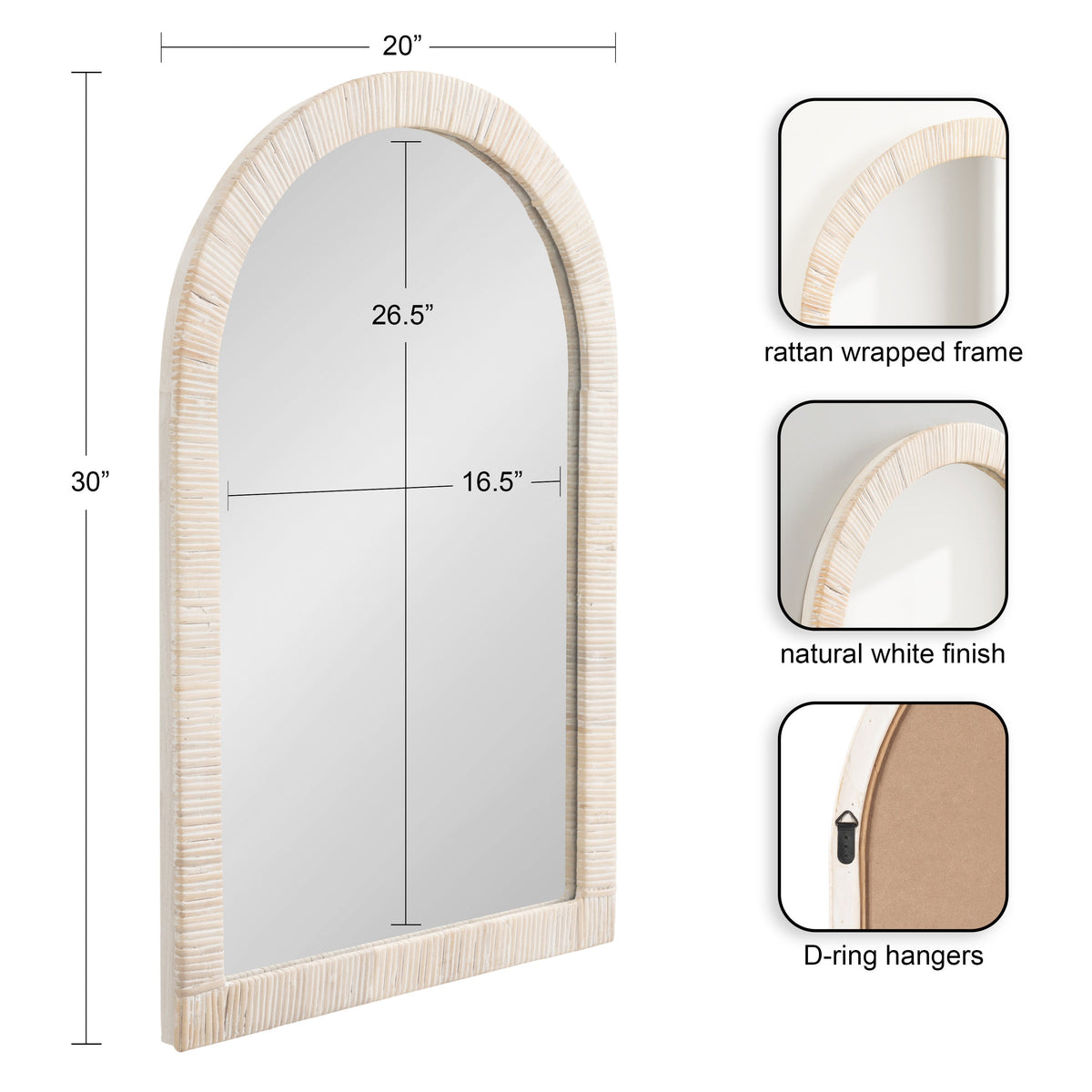 Arch Framed Wall Mirror