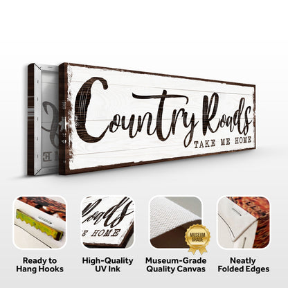 Country Roads Sign
