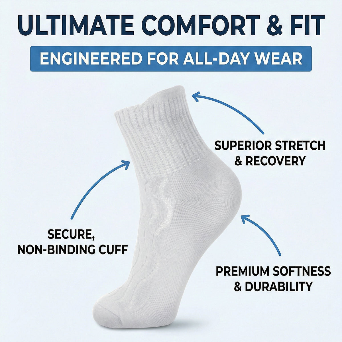 Diabetic Crew Socks