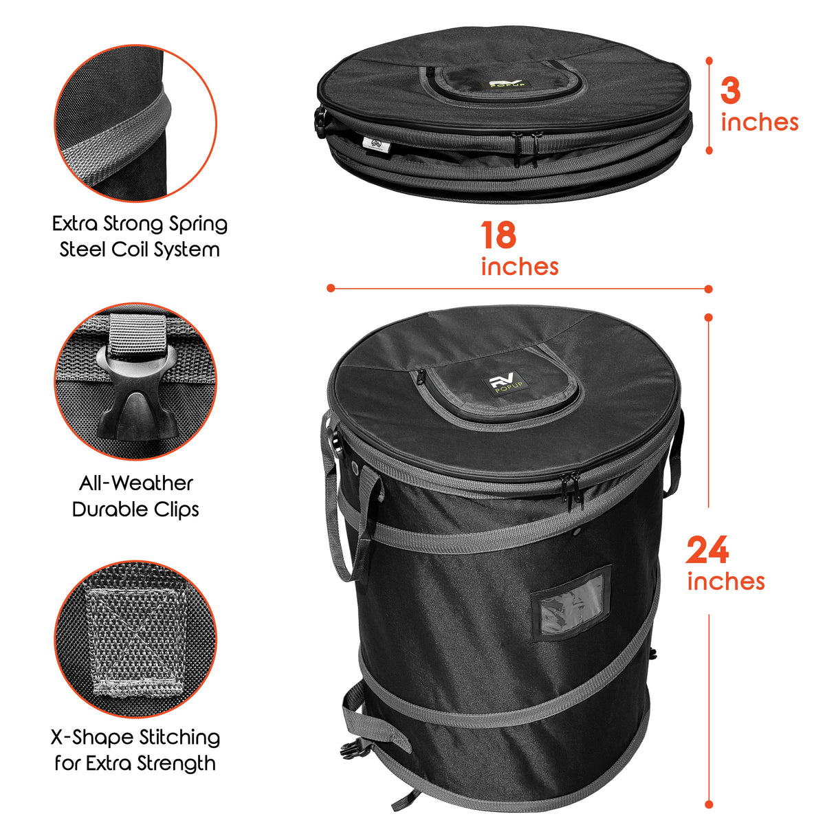 RV  Collapsible Trash Bin