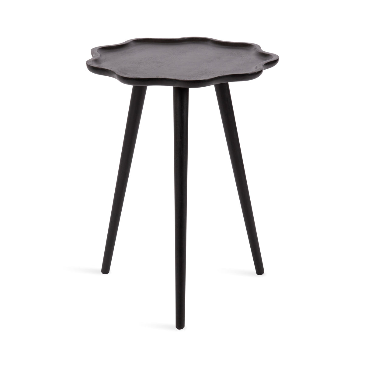 r Scallop Wood Side Table