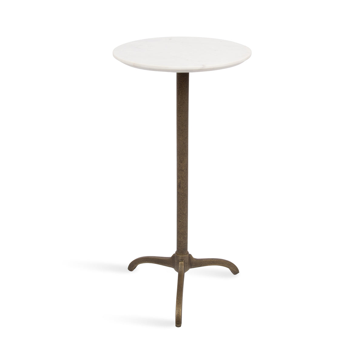 Marble and Metal Round Side Table