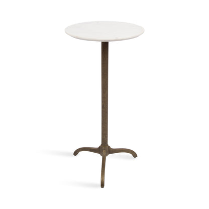 Marble and Metal Round Side Table