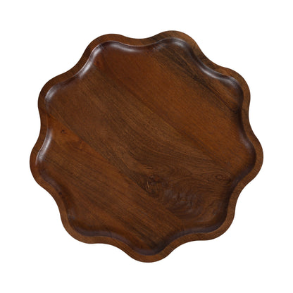 r Scallop Wood Side Table