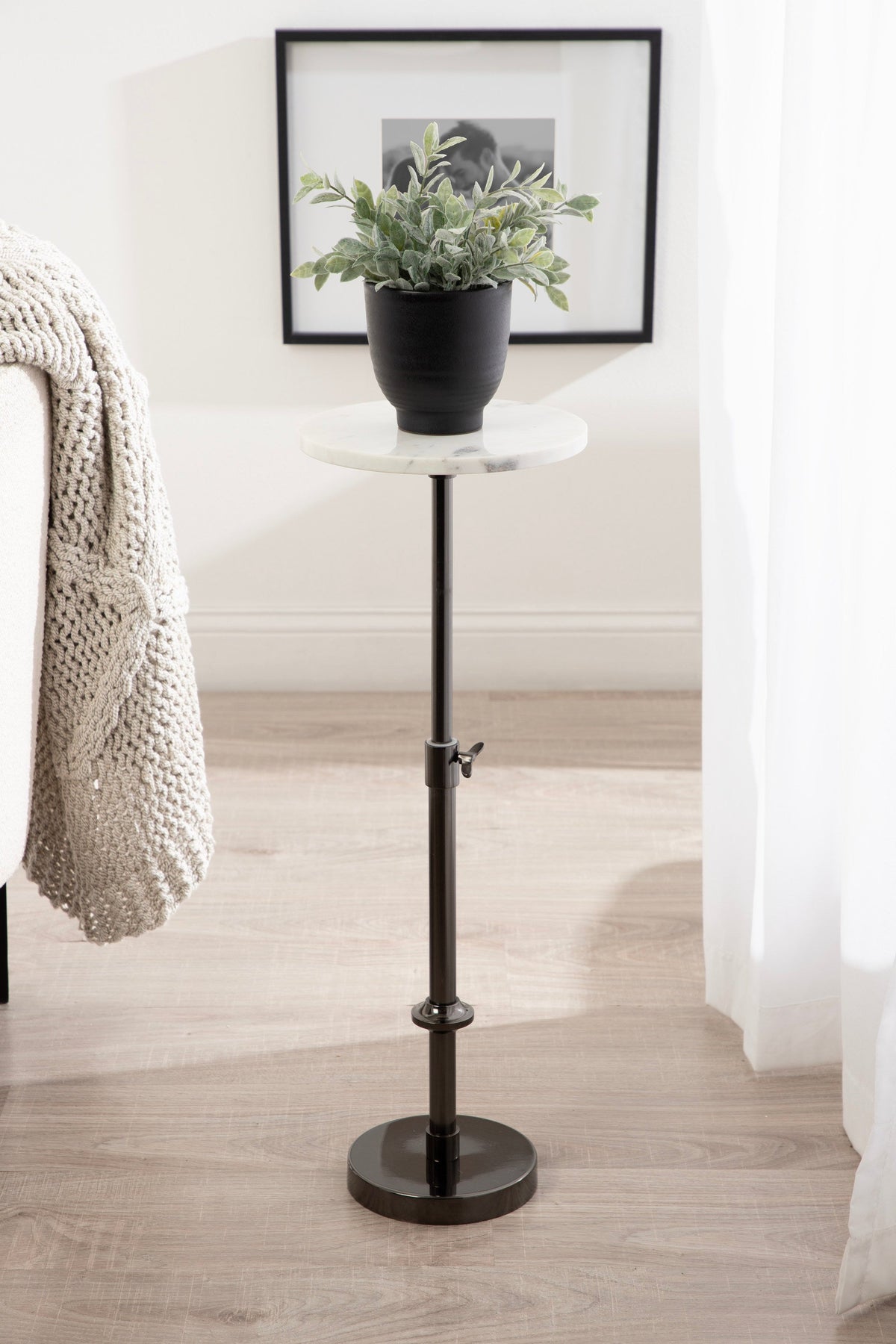Marble Table and Plant Stand