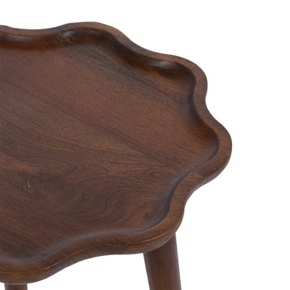 r Scallop Wood Side Table