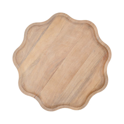 r Scallop Wood Side Table