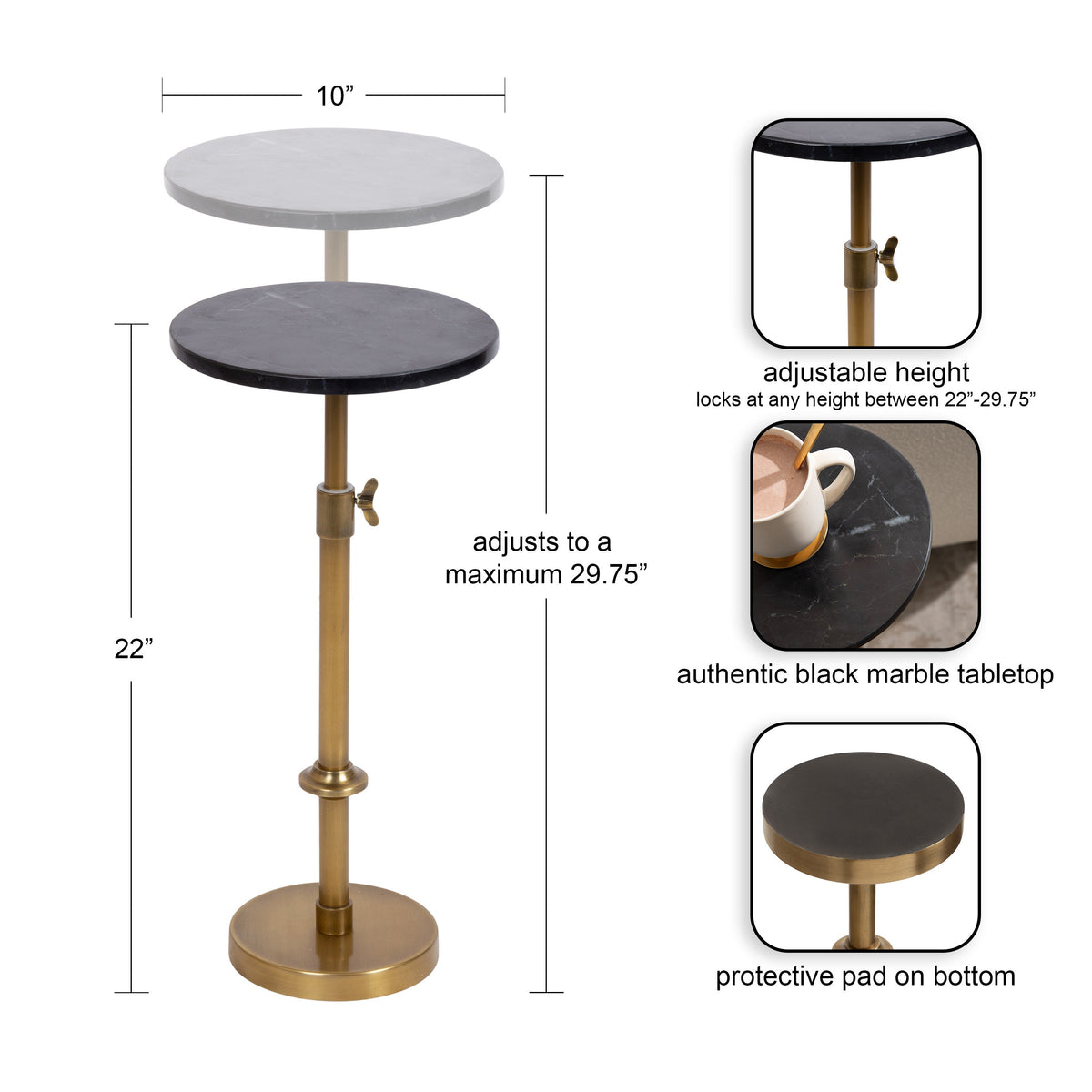 Marble Table and Plant Stand