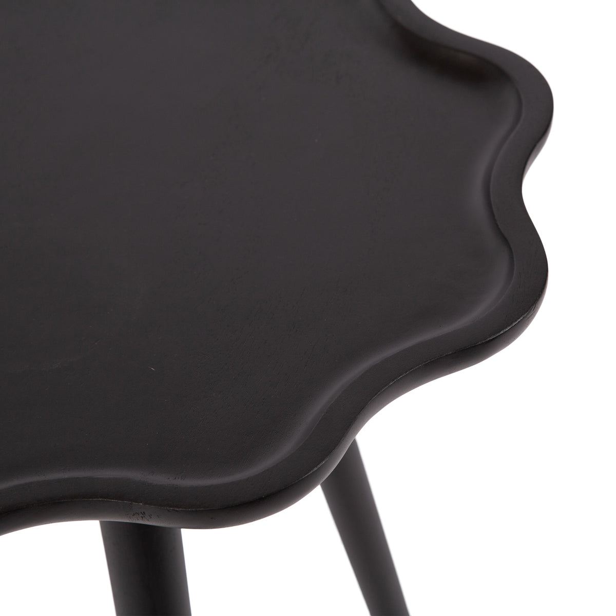 r Scallop Wood Side Table