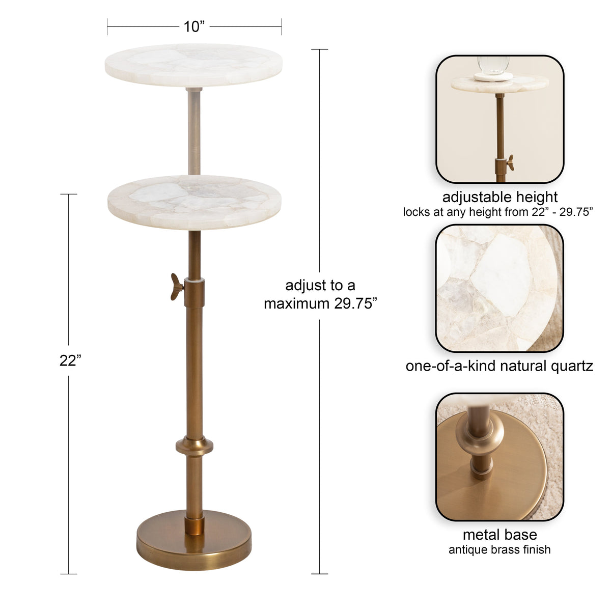 Marble Table and Plant Stand