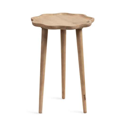 r Scallop Wood Side Table