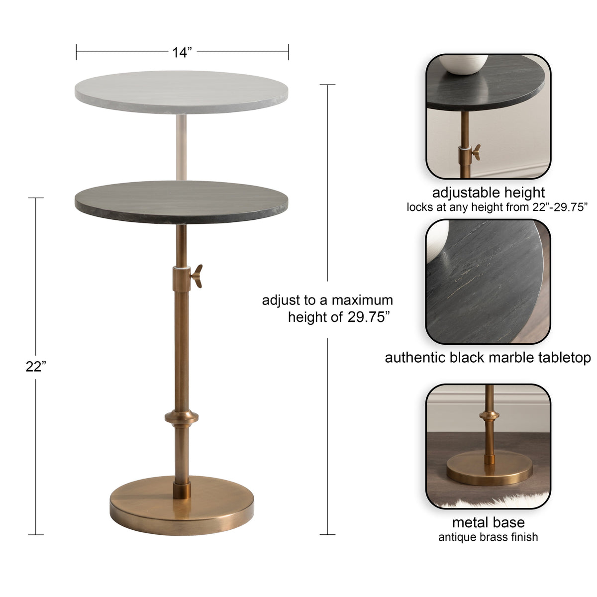 Marble Table and Plant Stand