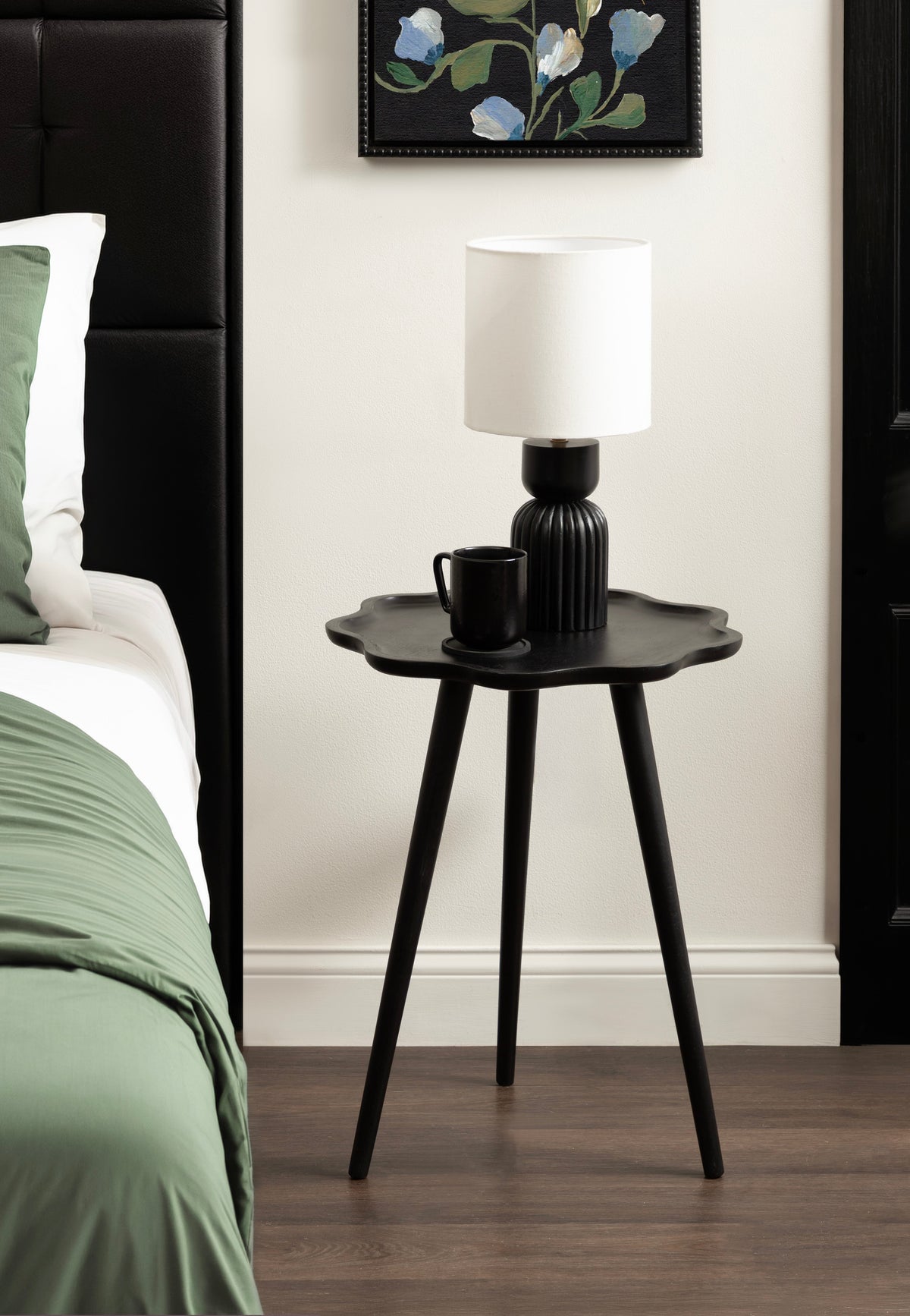 r Scallop Wood Side Table