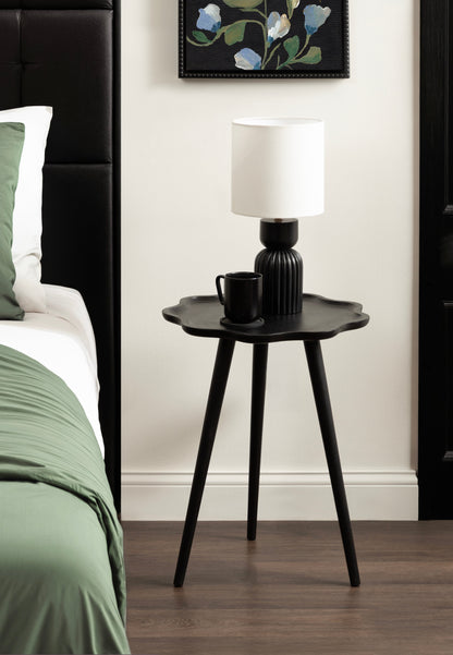 r Scallop Wood Side Table