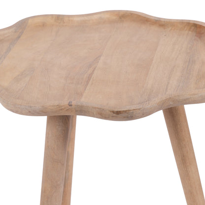 r Scallop Wood Side Table