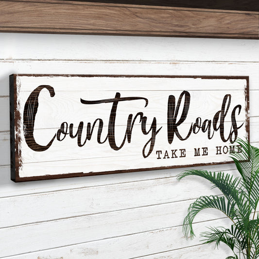Country Roads Sign