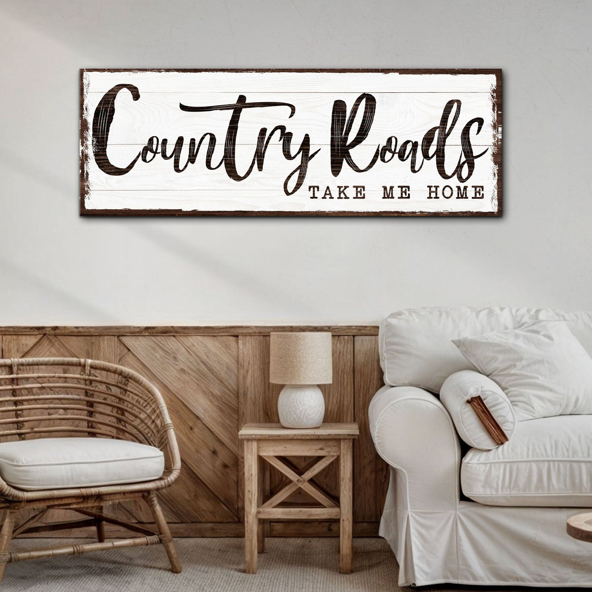 Country Roads Sign