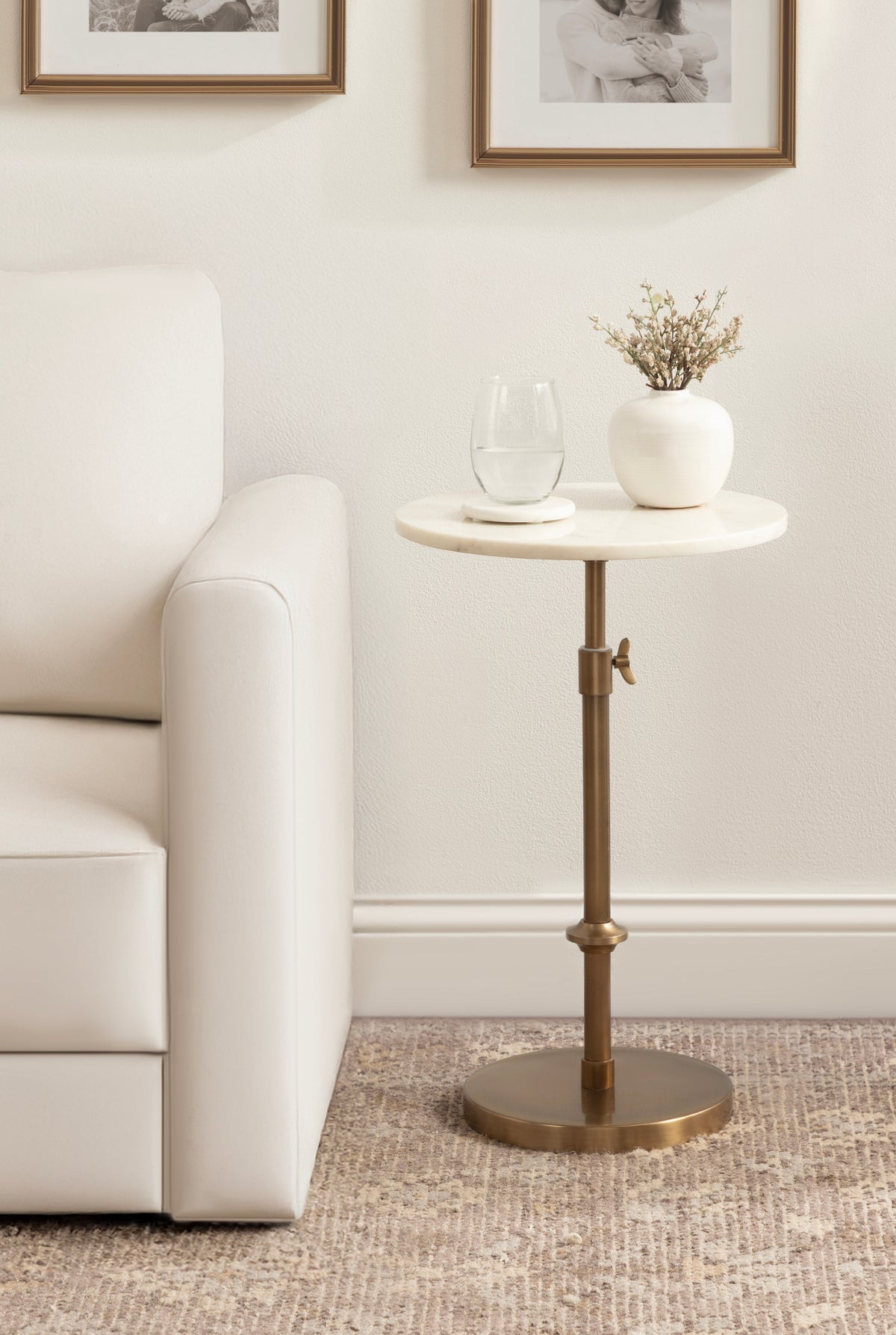 Marble Table and Plant Stand