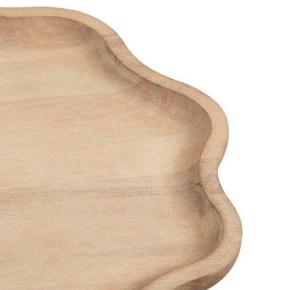 r Scallop Wood Side Table