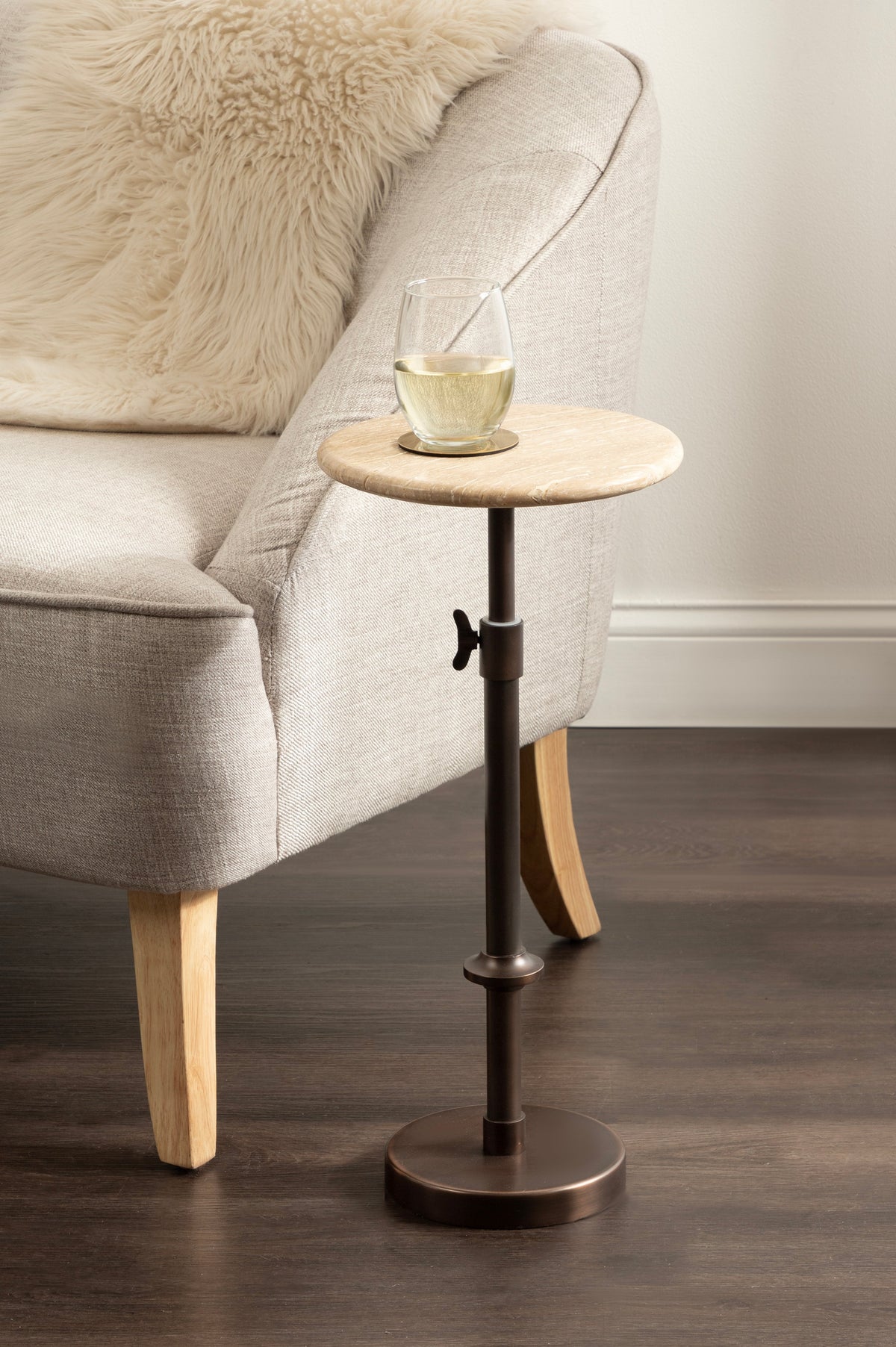 Marble Table and Plant Stand