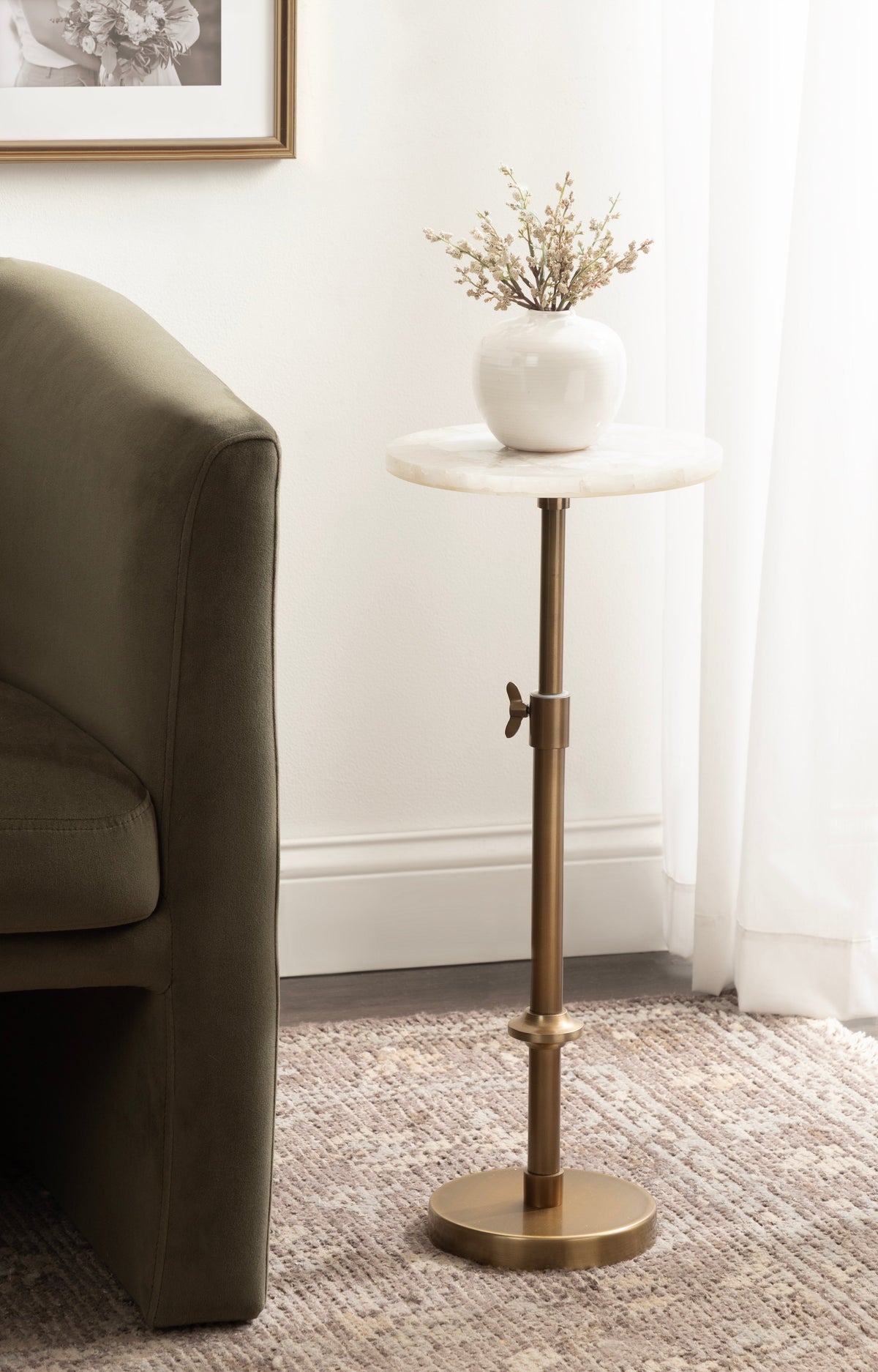 Marble Table and Plant Stand