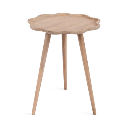 r Scallop Wood Side Table