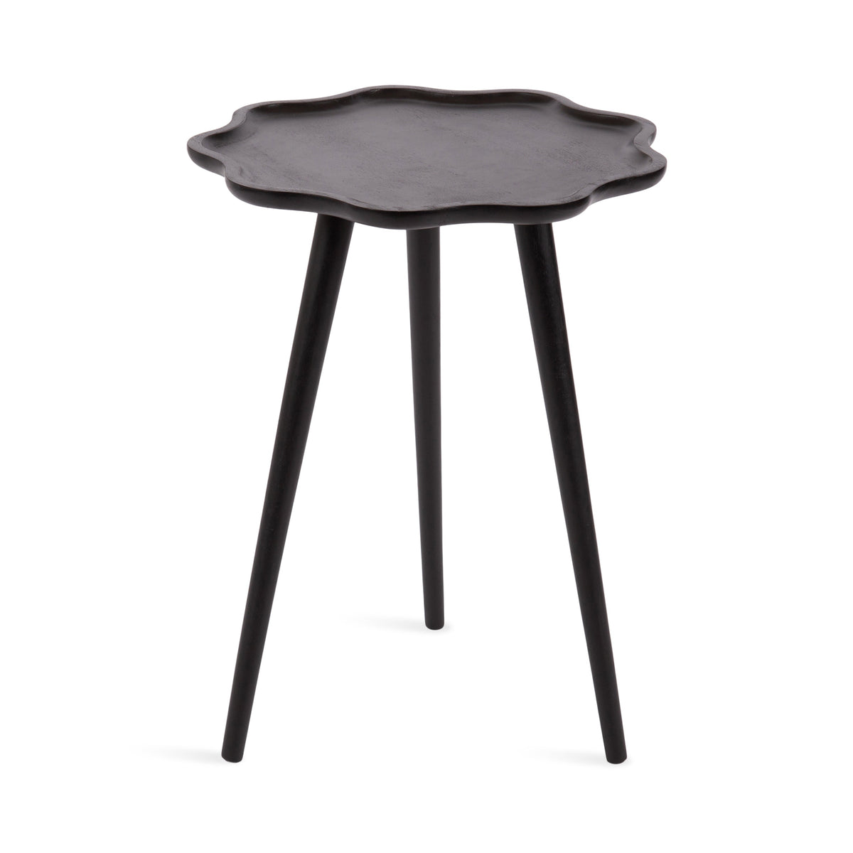r Scallop Wood Side Table