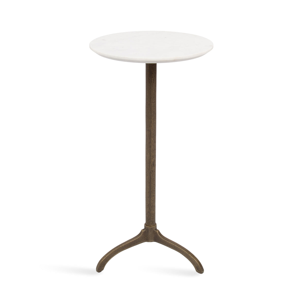 Marble and Metal Round Side Table