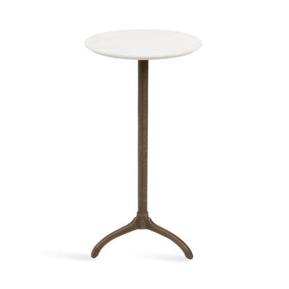 Marble and Metal Round Side Table