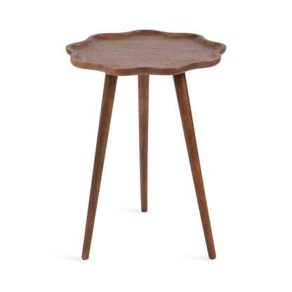 r Scallop Wood Side Table